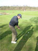 Chip onto the 18th for the Championship