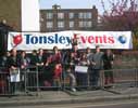 Tonsley Events supporting their Tonsley Trackstar, Simon Woolf, at the London Marathon 2003