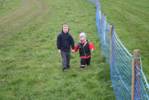 Walking the course, Harry and Ranulph