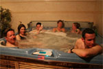 "Oi! Get back here!" - Paddy takes control of the hot tub