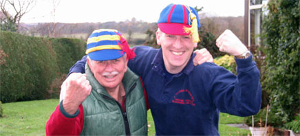 Dick with Rob in their Tonsley caps