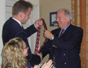 TTT Victory 2009: Floody presents Robert Snr with his Tonsley Colours