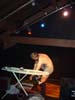 Rob settles down to a pie on stage