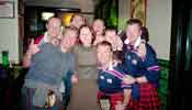 Battle dressed and back on it down in the Rocks (L-R, Murdo, Dog, Trash, our kind host the Kimster,Sparra, Kaiser, Brusco et moi)