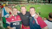 The shortlist for the spot on the bench for the third test (Geoffie, Andy Nichol and myself)