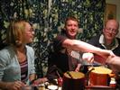Cheese fondue - Claire Bear, Rich, Giles