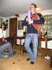 Midnight and Joe gets out his bagpipes...