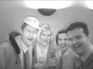 Andy Mox (Great Yarlet hat), Emm the gem, Elaine and the librarian (sans specks)