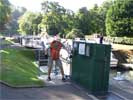 Manning the sluice gates... just what you need before another 30 mile haul