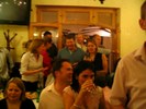 The crowd love Anton's speech...