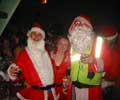 Floody, Claire and Giles (still in his sleigh coat)