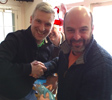 There he is! Wally's stealing the limelight from Richie's prize